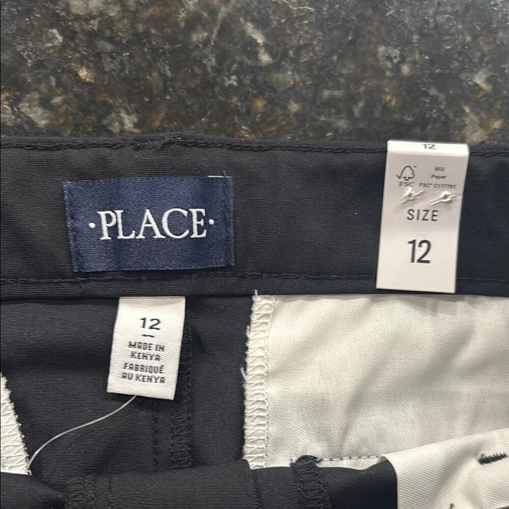Boys size 12 Place Black Casual Shorts NWT